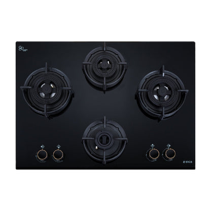 Elica 60 cm Wall Mounted Chimney Ismart Series ISMART SPOT FL HAC 60 LTW NERO + Elica 70 cm 4 Burner Hob DFS AB Series FLEXI DFS AB 4B 70 TX