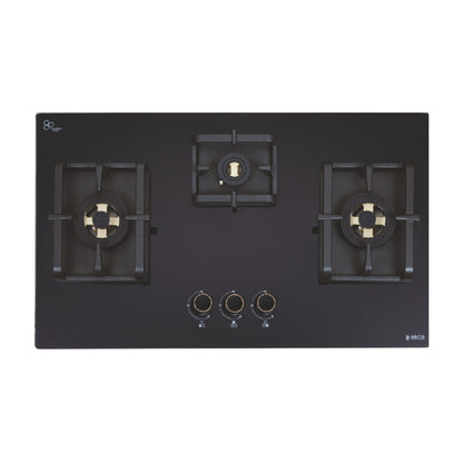 Elica 75 cm Wall Mounted Chimney Ismart Series ISMART SPOT FL HAC 75 LTW NERO + Elica 75 cm 3 Burner Hob DFS PRO FB Series FLEXI DFS PRO FB 3B 75 DX