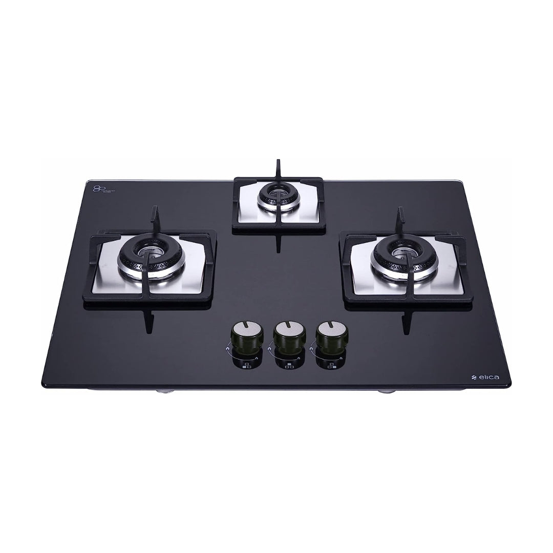 Elica 60 cm 3 Burner Hob Flexi Series FLEXI HCT 360 DX LOTUS BK