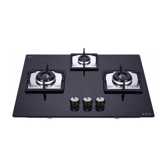 Elica 60 cm 3 Burner Hob Flexi Series FLEXI HCT 360 DX LOTUS BK