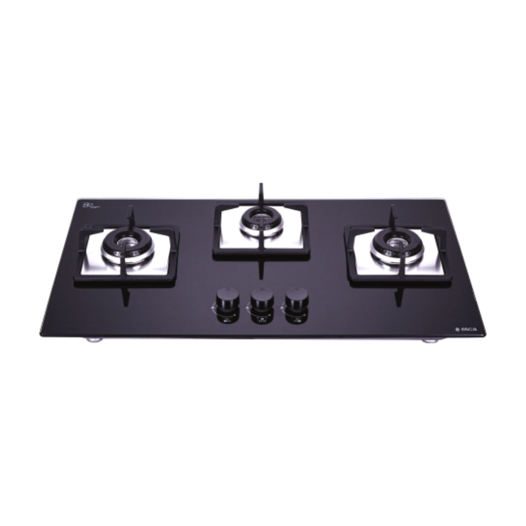 Elica 75 cm 3 Burner Hob Flexi Series FLEXI HCT 375 DX LOTUS BK