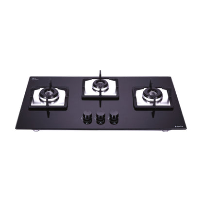 Elica 75 cm 3 Burner Hob Flexi Series FLEXI HCT 375 DX LOTUS BK