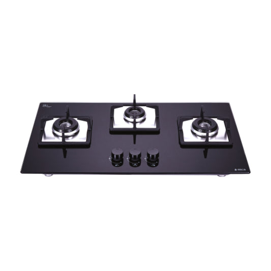 Elica 75 cm 3 Burner Hob Flexi Series FLEXI HCT 375 DX LOTUS BK