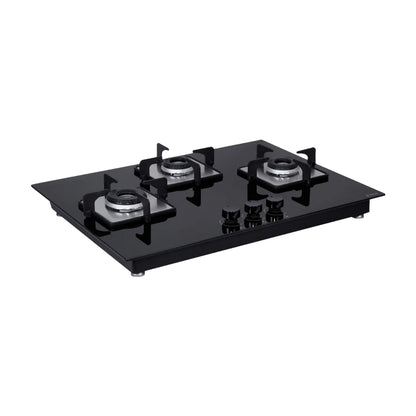 Elica 75 cm 3 Burner Hob Flexi Series FLEXI HCT 375 DX LOTUS BK