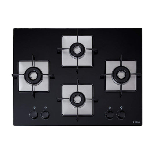 Elica 70 cm 4 Burner Hob Flexi Series FLEXI HCT 470 DX LOTUS BK