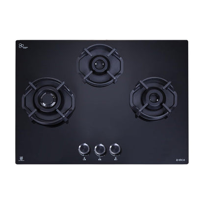 Elica 60 cm Wall Mounted Chimney Auto Sense Auto Sense EFL 207 HAC LTW VMS 60 + Elica 60 cm 3 Burner Hob Hexa IND Lotus FLEXI HEXA 360 LOTUS IND HD BRASS