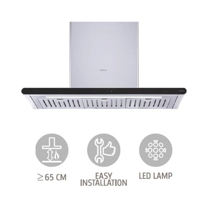 Elica 90 cm Wall Mounted Chimney Decorative Series GALAXY ETB PLUS LTW 90 T4V LED