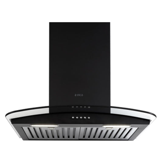 Elica 60 cm Wall Mounted Chimney Decorative Series GLACE TF ETB PLUS LTW 60 NERO PB LED