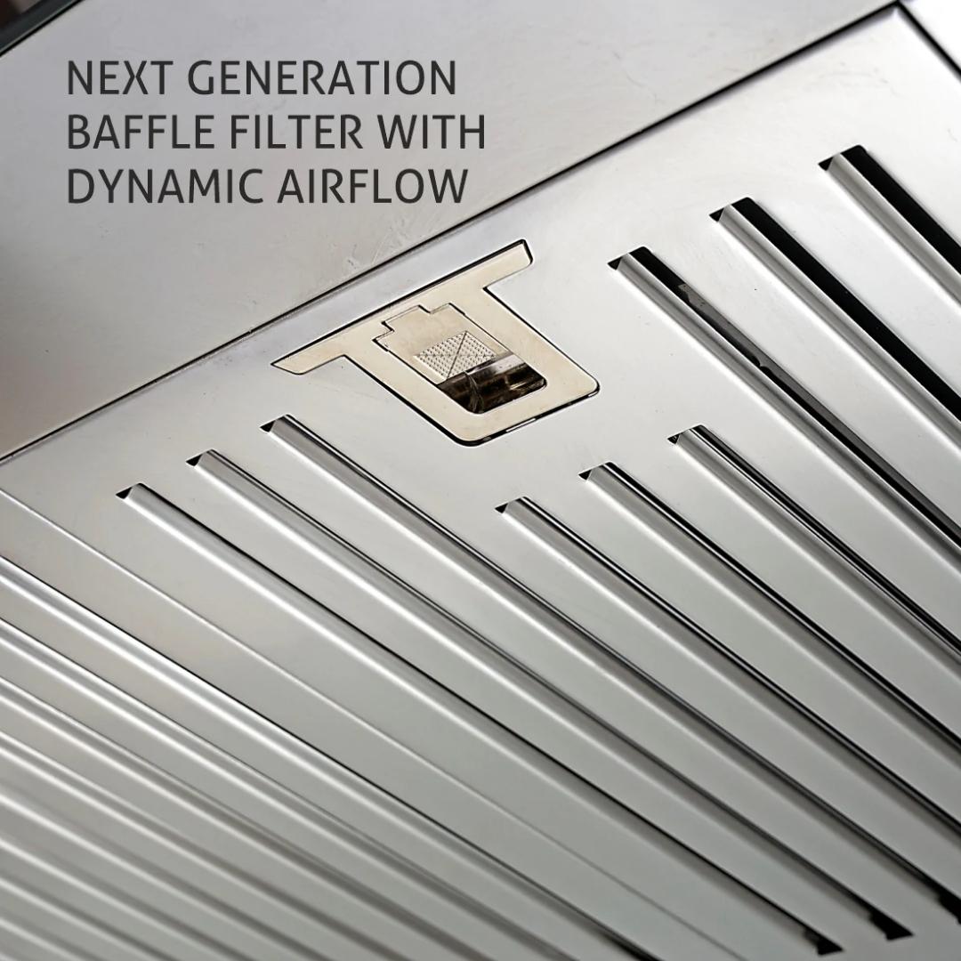 Glen 60 cm Straight Line Chimney Straight Line Series CH 6001 SS PB BF 60