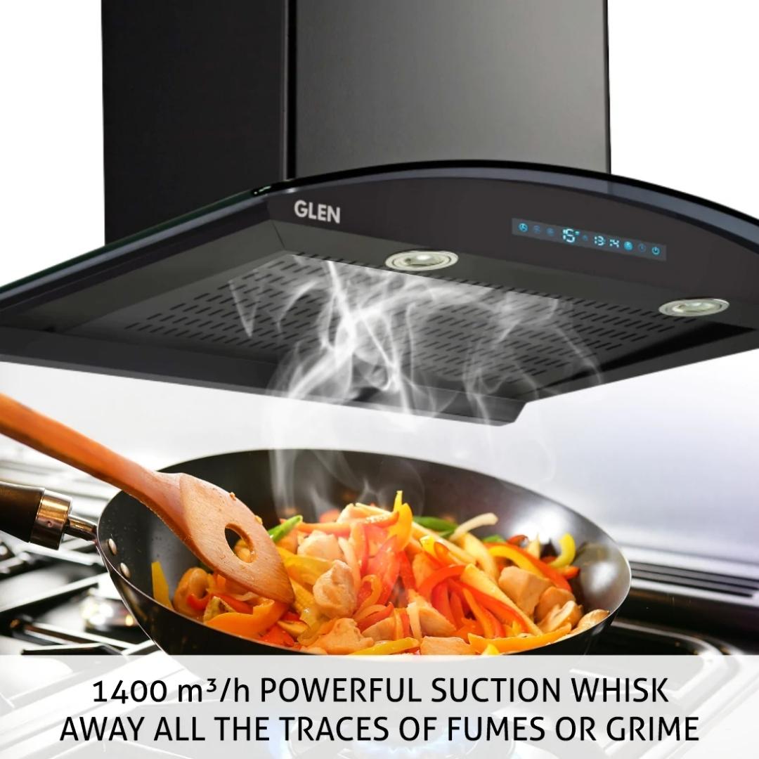 Glen 76 cm Wall Mounted Chimney Filterless Series CH 6067 BL BLDC AC 76