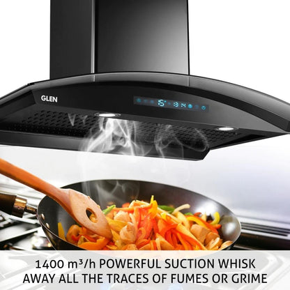 Glen 90 cm Wall Mounted Chimney Filterless Series CH 6067 BL BLDC AC 90