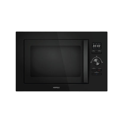 Hafele Built In Oven AURORA 80 + Hafele Built-In Microwave AURORA 25 + Hafele 60 cm Wall Mounted Chimney Essentia Series RENATA CURVED 60 + Hafele 60 cm 3 Burner Hob Essentia Series AUGUSTA 360