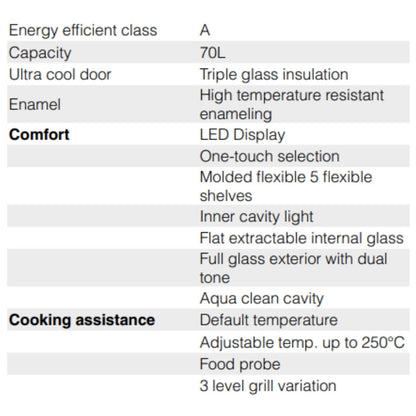 Hafele Built In Oven J70 BIO PLUS