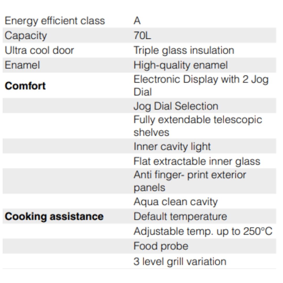 Hafele Built In Oven RIBB 70 + Hafele Built-In Microwave MARIA 28 + Hafele 60 cm Wall Mounted Chimney Essentia Series RENATA INCLINED 60 + Hafele 60 cm 3 Burner Hob Essentia Series VERENA 360