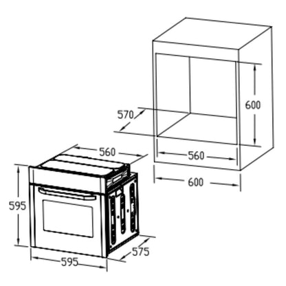 Elica Built In Oven EPBI 1167 MTC BK + Elica Built-In Microwave EPBI MWO 360 DD