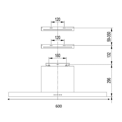 Hafele 60 cm Wall Mounted Chimney ABENS 60