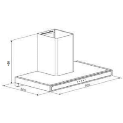 Hafele 90 cm Wall Mounted Chimney DATURA 90 PLUS