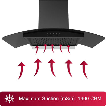 Hafele 60 cm Wall Mounted Chimney FM Series CURVE BOLT 60