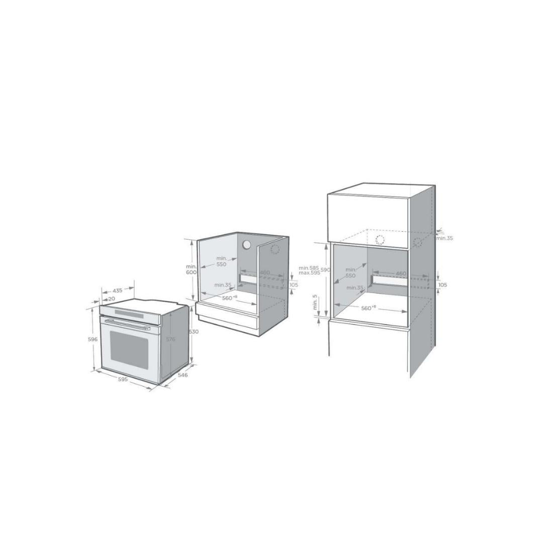 Hafele Built In Oven with Steam Assist DIAMOND 77 CST