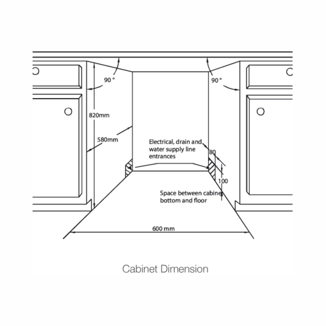Hafele Semi Built in Dishwasher SERENE SI 02 with 14 Place Settings