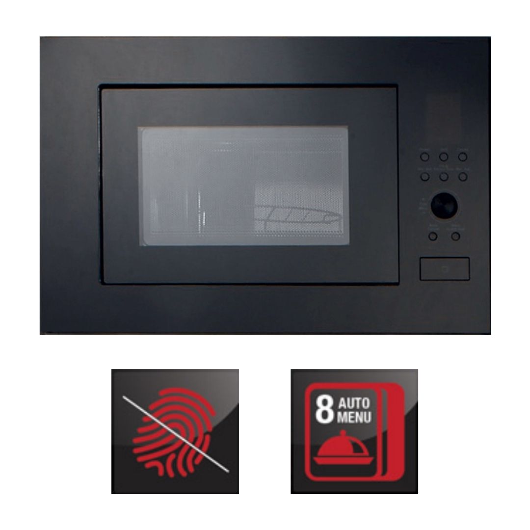 Hafele Built In Oven CELIA 70 + Hafele Built-In Microwave AIDA 28 + Hafele 90 cm Wall Mounted Chimney RHINE 90 + Hafele 90 cm 4 Burner Hob Essentia Series AUGUSTA 490