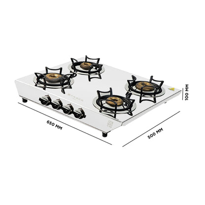 Faber 63 cm 4 Burner Cooktop Hilux Series HILUX MAX 4BB SS