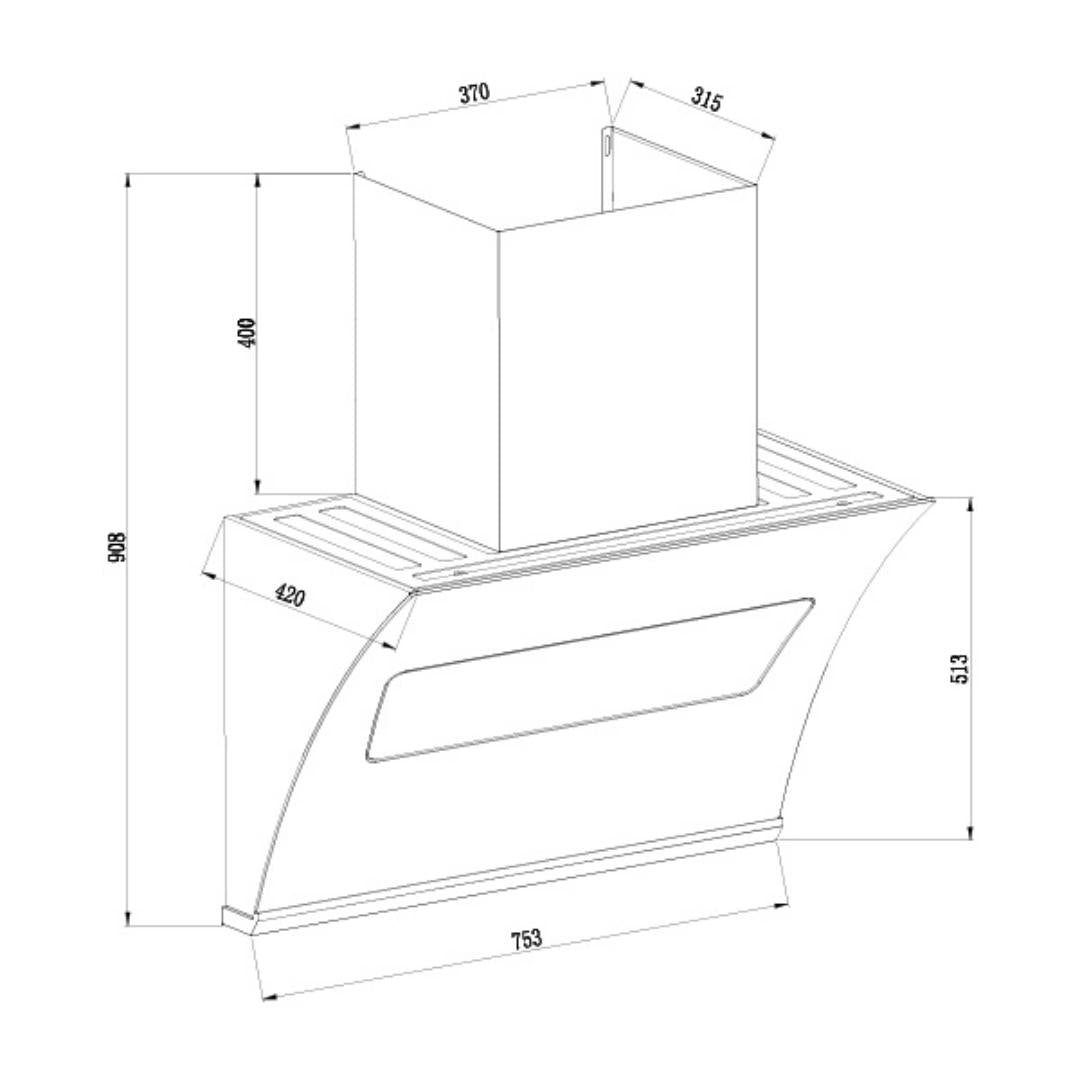 Hindware 75 cm Wall Mounted Chimney Auto Clean Hoods Series ESSENCE 75