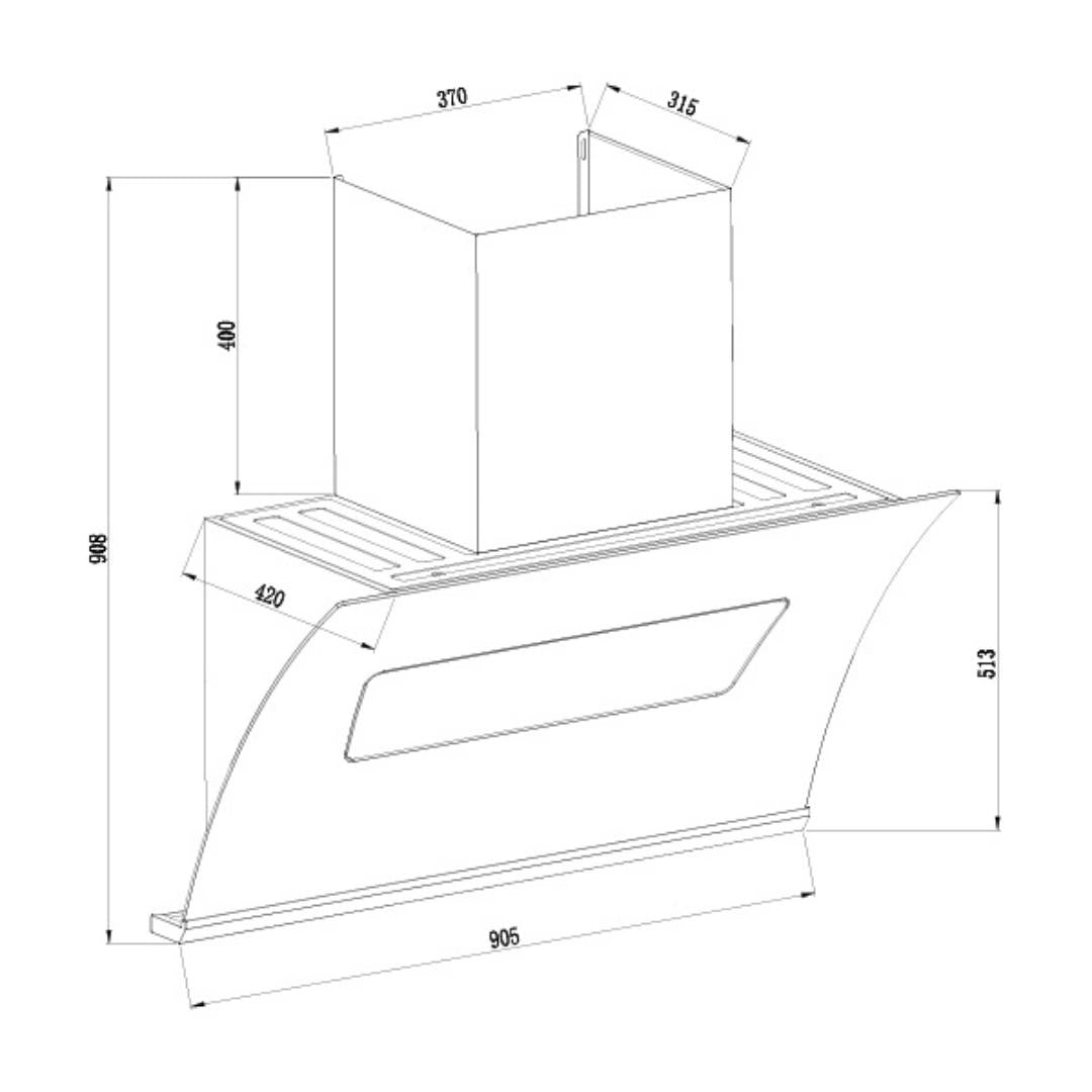 Hindware 90 cm Wall Mounted Chimney Auto Clean Hoods Series ESSENCE 90