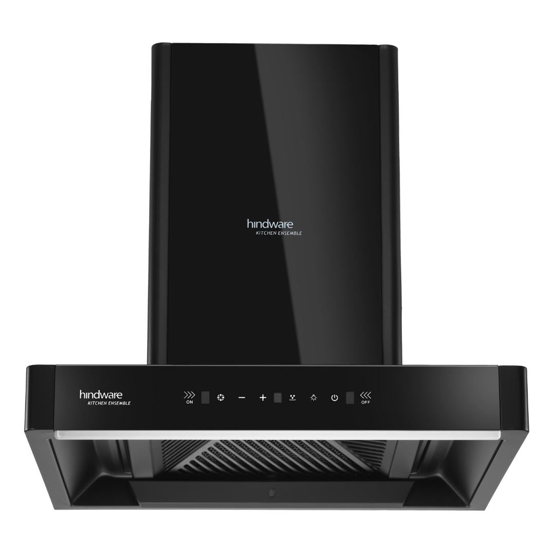 Hindware 60 cm Wall Mounted Chimney Maxx Silence Series OPTIMUS BLK 60 MAXX SILENCE