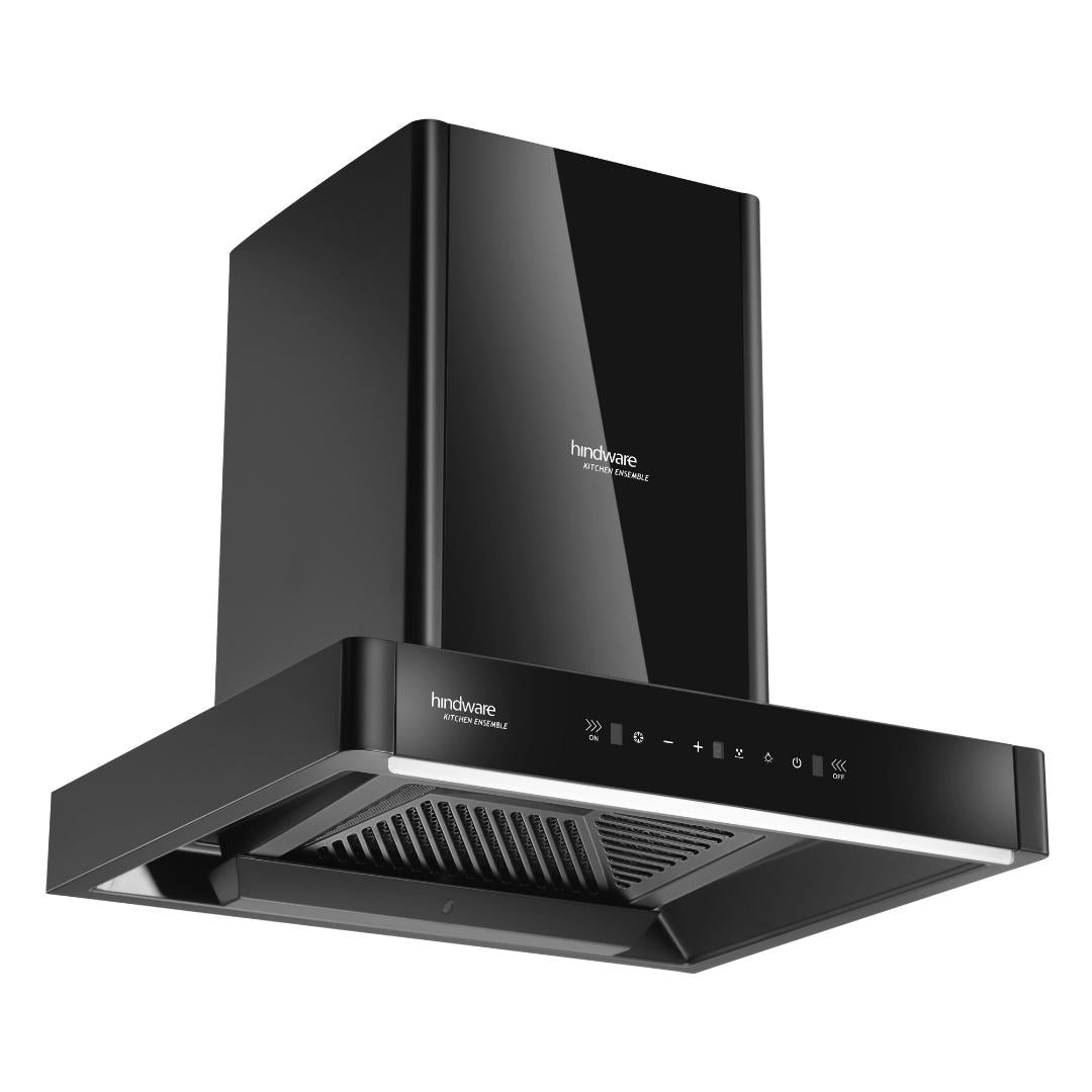 Hindware 60 cm Wall Mounted Chimney Maxx Silence Series OPTIMUS BLK 60 MAXX SILENCE