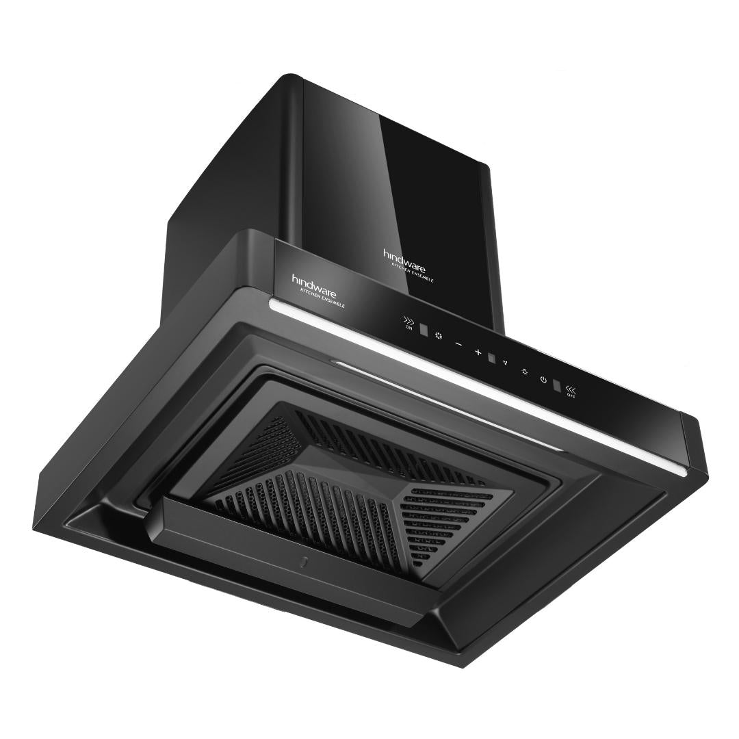 Hindware 60 cm Wall Mounted Chimney Maxx Silence Series OPTIMUS BLK 60 MAXX SILENCE