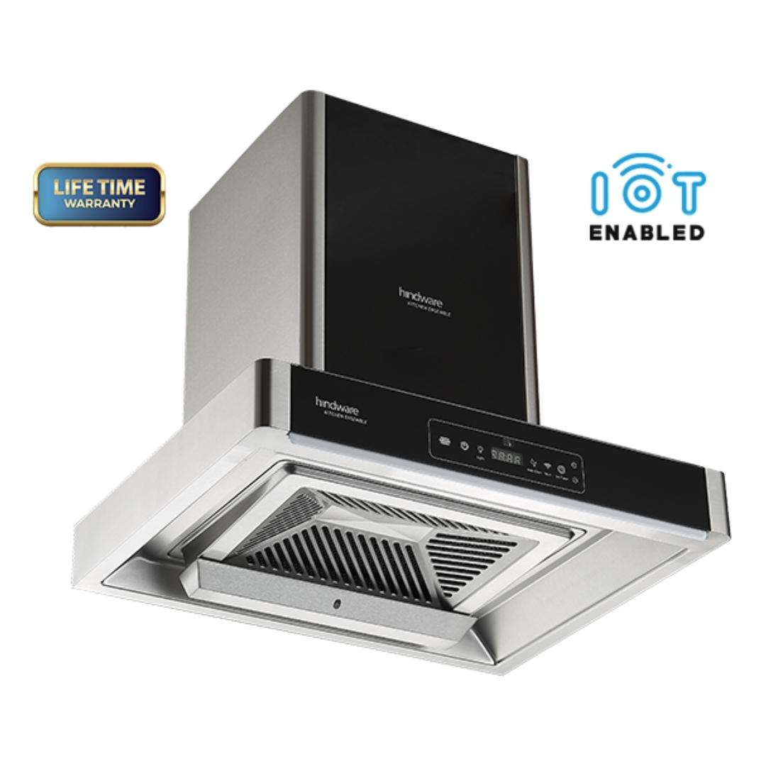 Hindware 90 cm Wall Mounted Chimney Maxx Silence Series OPTIMUS iPRO 90