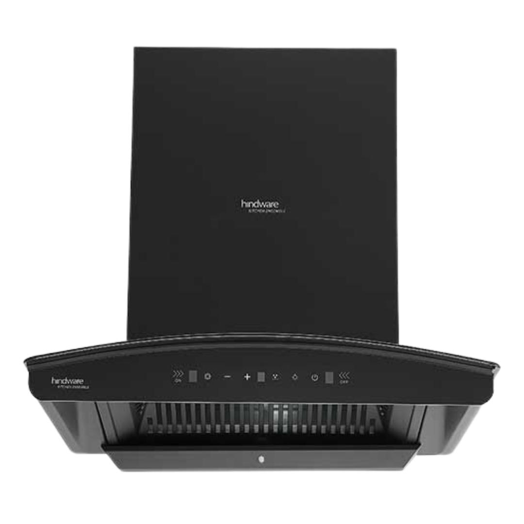 Hindware 60 cm Wall Mounted Chimney Maxx Silence Series ZINNIA BLK AUTOCLEAN 60 MAXX SILENCE