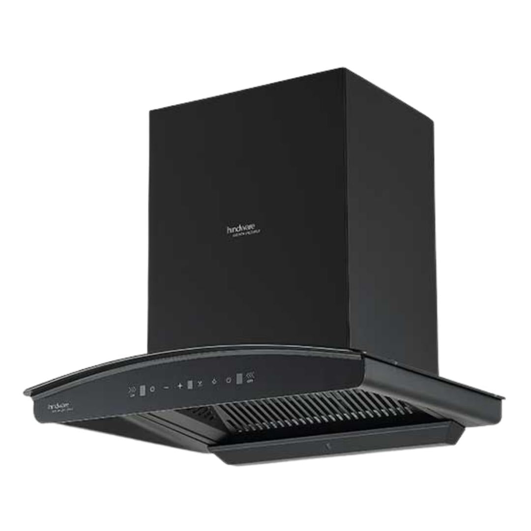Hindware 60 cm Wall Mounted Chimney Maxx Silence Series ZINNIA BLK AUTOCLEAN 60 MAXX SILENCE