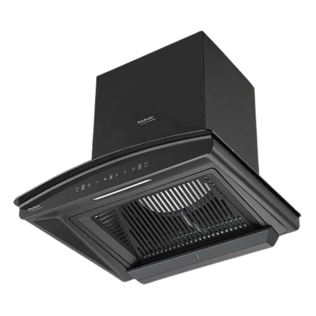 Hindware 60 cm Wall Mounted Chimney Maxx Silence Series ZINNIA BLK AUTOCLEAN 60 MAXX SILENCE