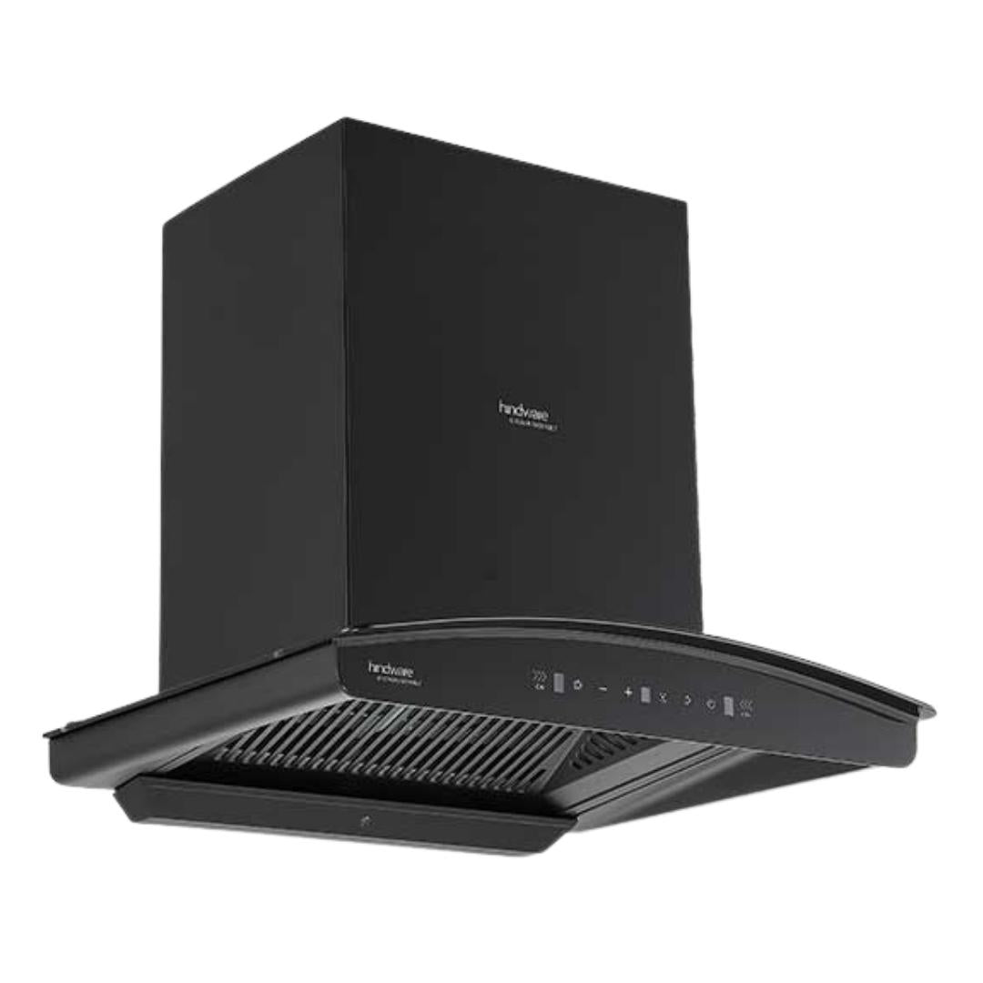 Hindware 60 cm Wall Mounted Chimney Maxx Silence Series ZINNIA BLK AUTOCLEAN 60 MAXX SILENCE