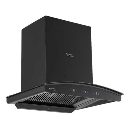 Hindware 60 cm Wall Mounted Chimney Maxx Silence Series ZINNIA BLK AUTOCLEAN 60 MAXX SILENCE