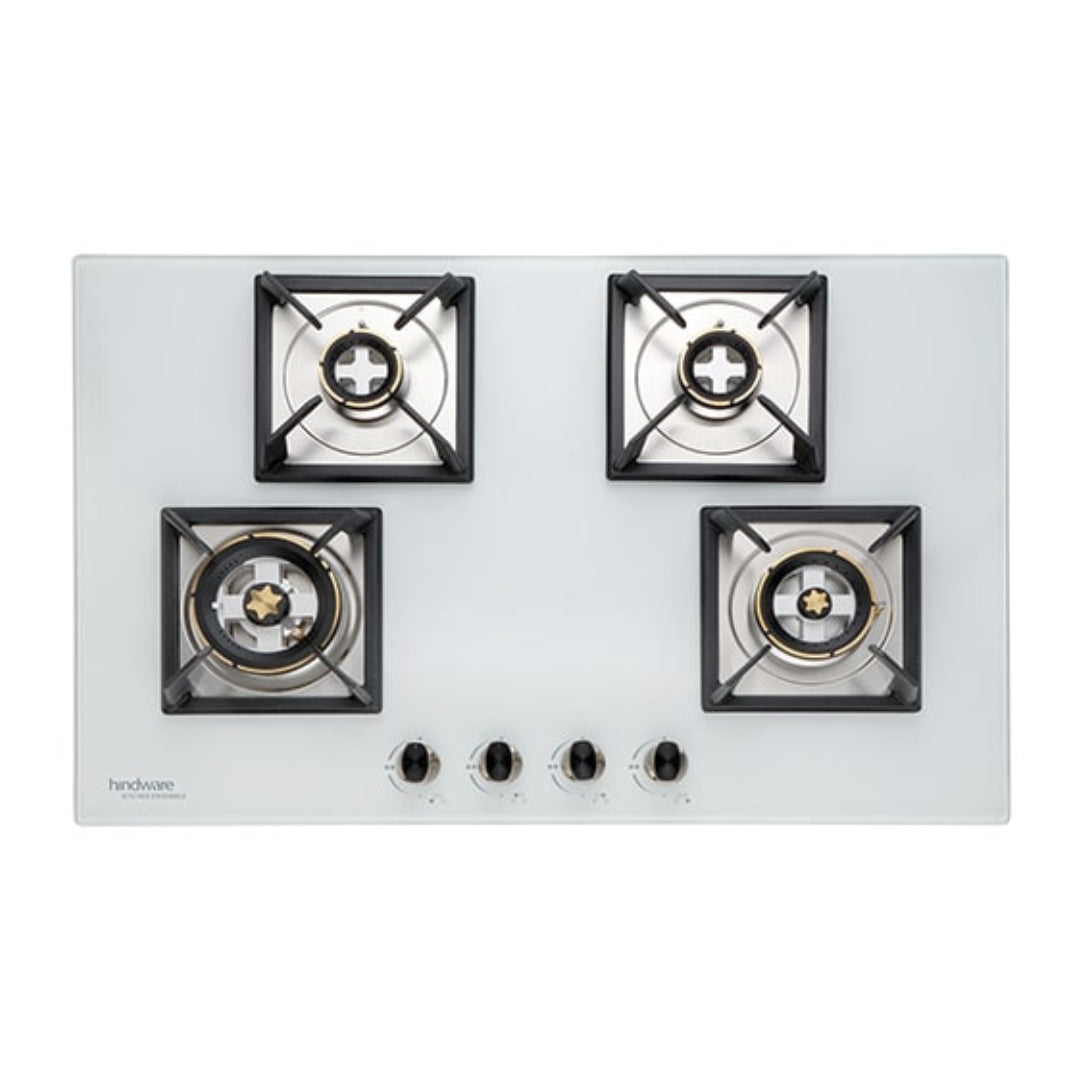 Hindware 80 cm 4 Burner Hob BRAVIA WHITE 4B 80