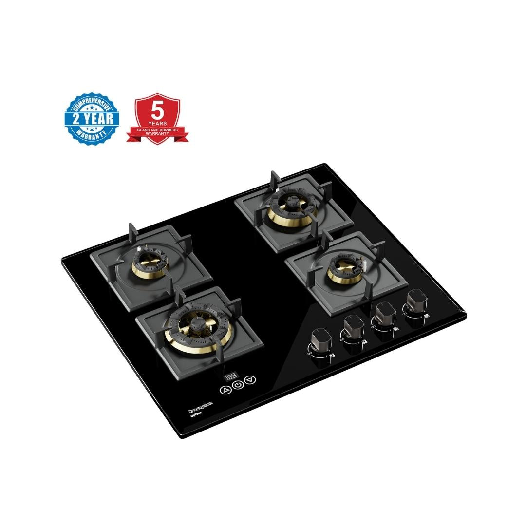 Crompton 60 cm 4 Burner Hob Optime Series HOB-OPFB604TI-MBL
