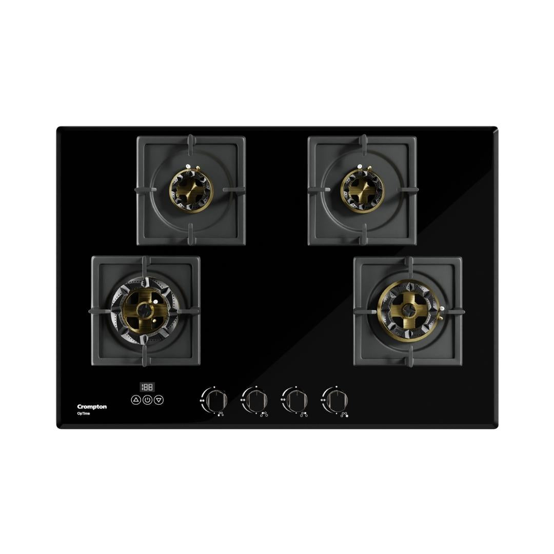 Crompton 78 cm 4 Burner Hob Optime Series HOB-OPFB784TI-MBL