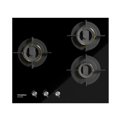 Crompton 60 cm 3 Burner Hob Sensosafe HOB-SSHB603-MBL
