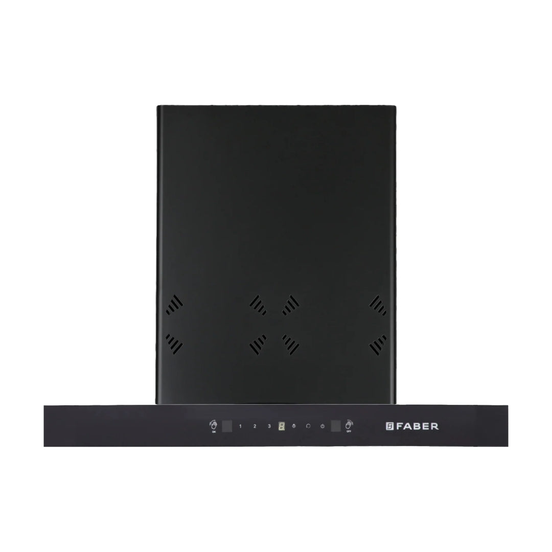 Faber 75 cm Wall Mounted Chimney HOOD CYGNUS IN 3D HC SC FL BK 75