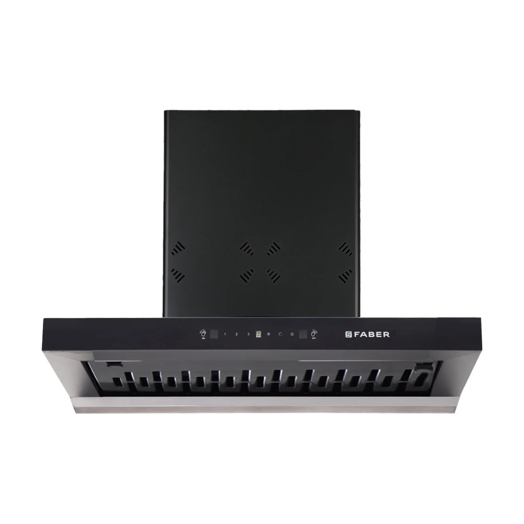 Faber 75 cm Wall Mounted Chimney HOOD CYGNUS IN 3D HC SC FL BK 75