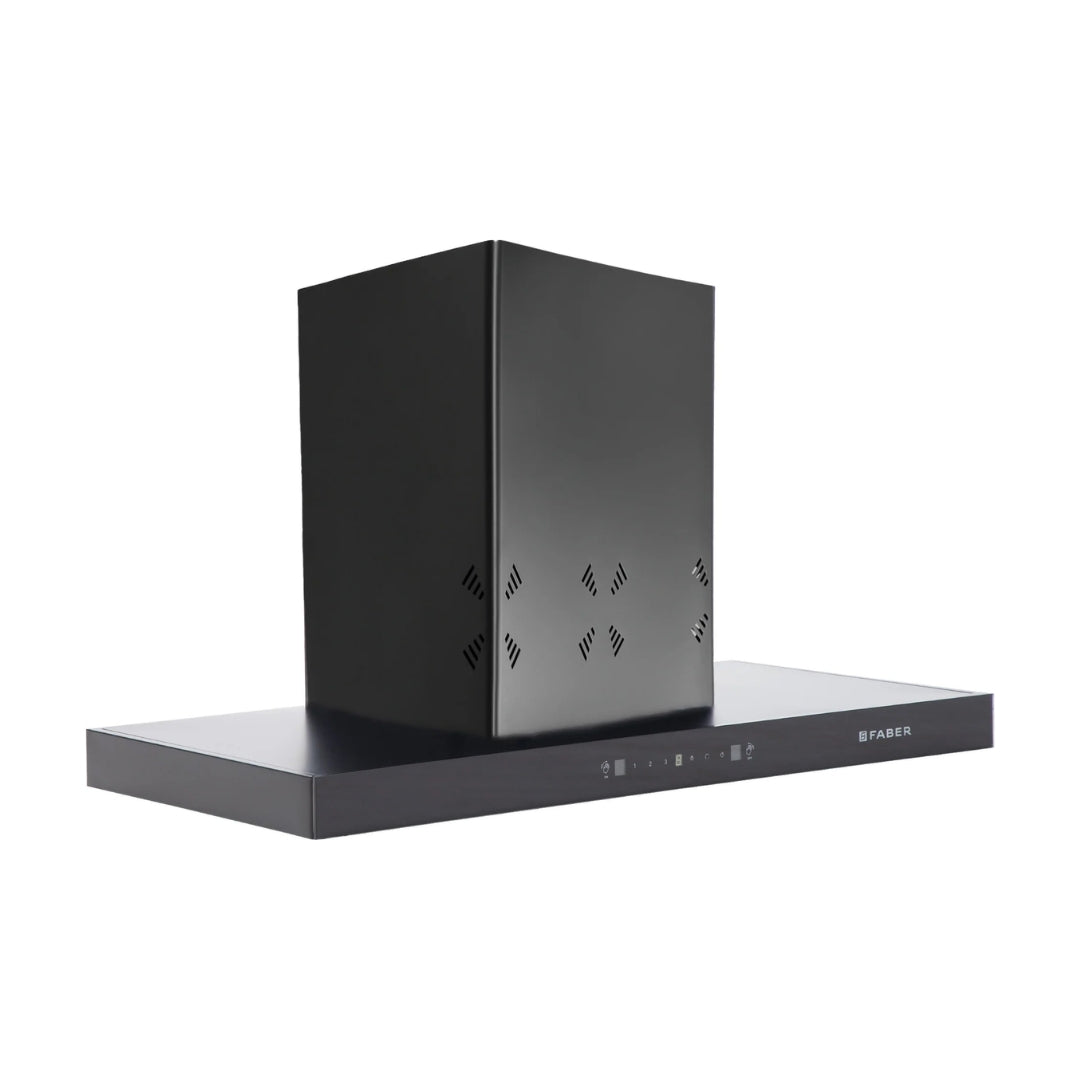 Faber 75 cm Wall Mounted Chimney HOOD CYGNUS IN 3D HC SC FL BK 75