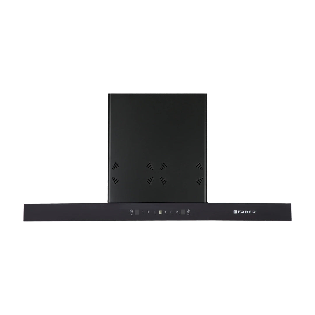 Faber 90 cm Wall Mounted Chimney HOOD CYGNUS IN 3D HC SC FL BK 90