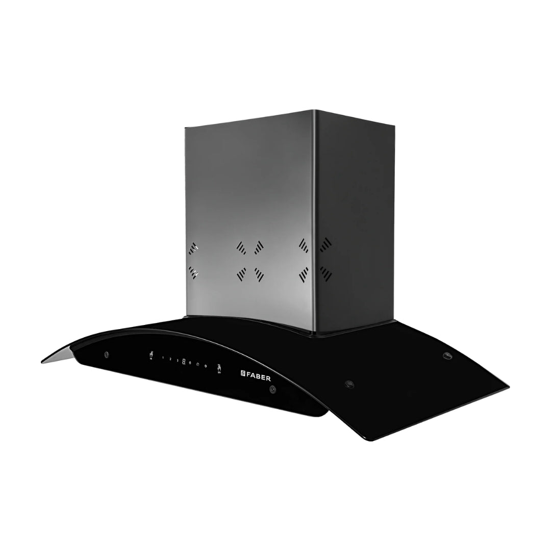 Faber 75 cm Wall Mounted Chimney HOOD ELLORA 3D IN HC SC BF BK 75