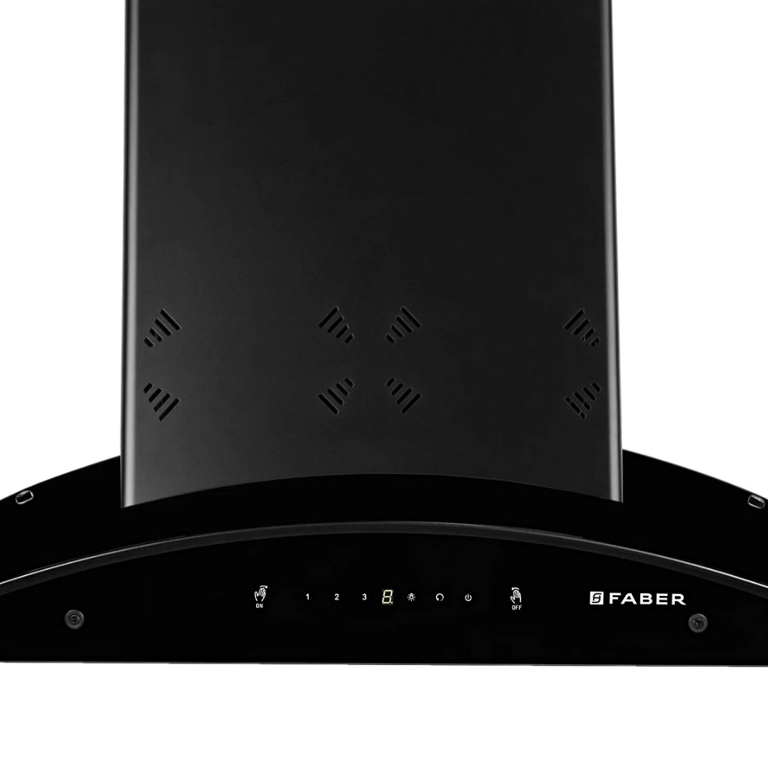 Faber 75 cm Wall Mounted Chimney HOOD ELLORA 3D IN HC SC BF BK 75