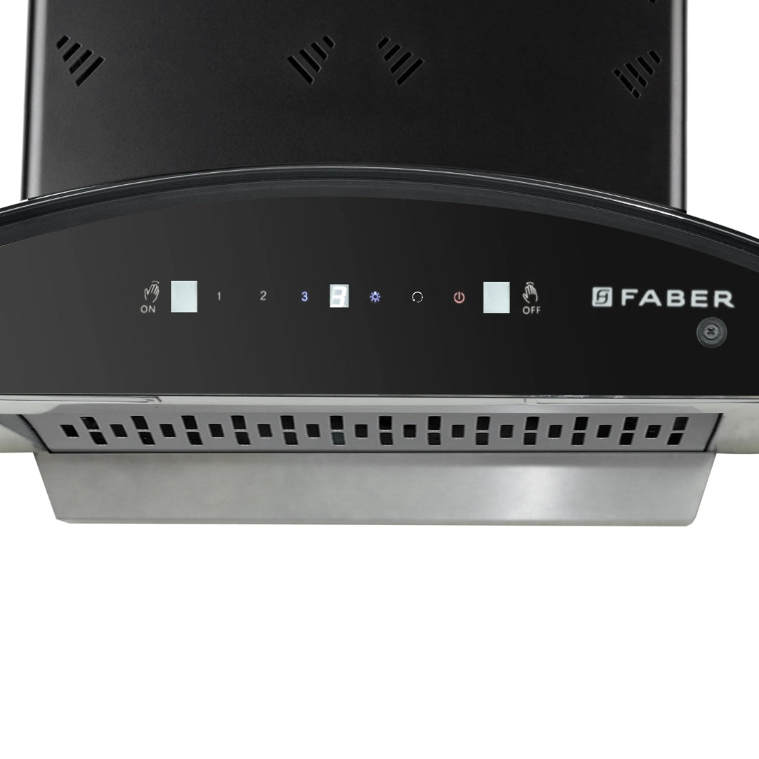 Faber 60 cm Wall Mounted Chimney HOOD ELLORA 3D IN HC SC FL BK 60