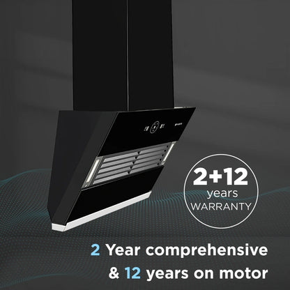 Faber 90 cm Wall Mounted Chimney HOOD VERTIGO FL SC AC BK 90