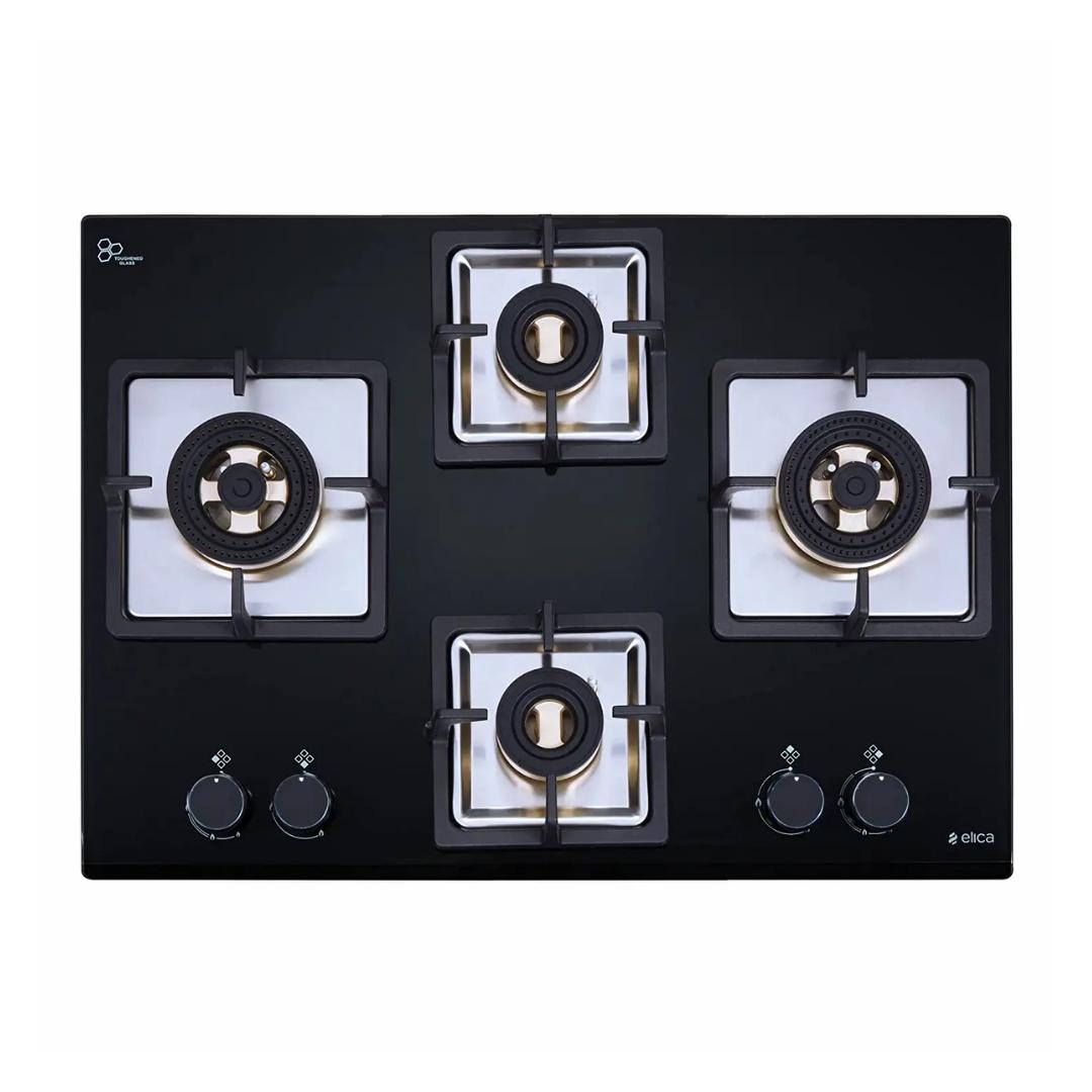 Elica 70 cm 4 Burner Hob Direct Flame Series IND FLEXI FB 470 DX DFS